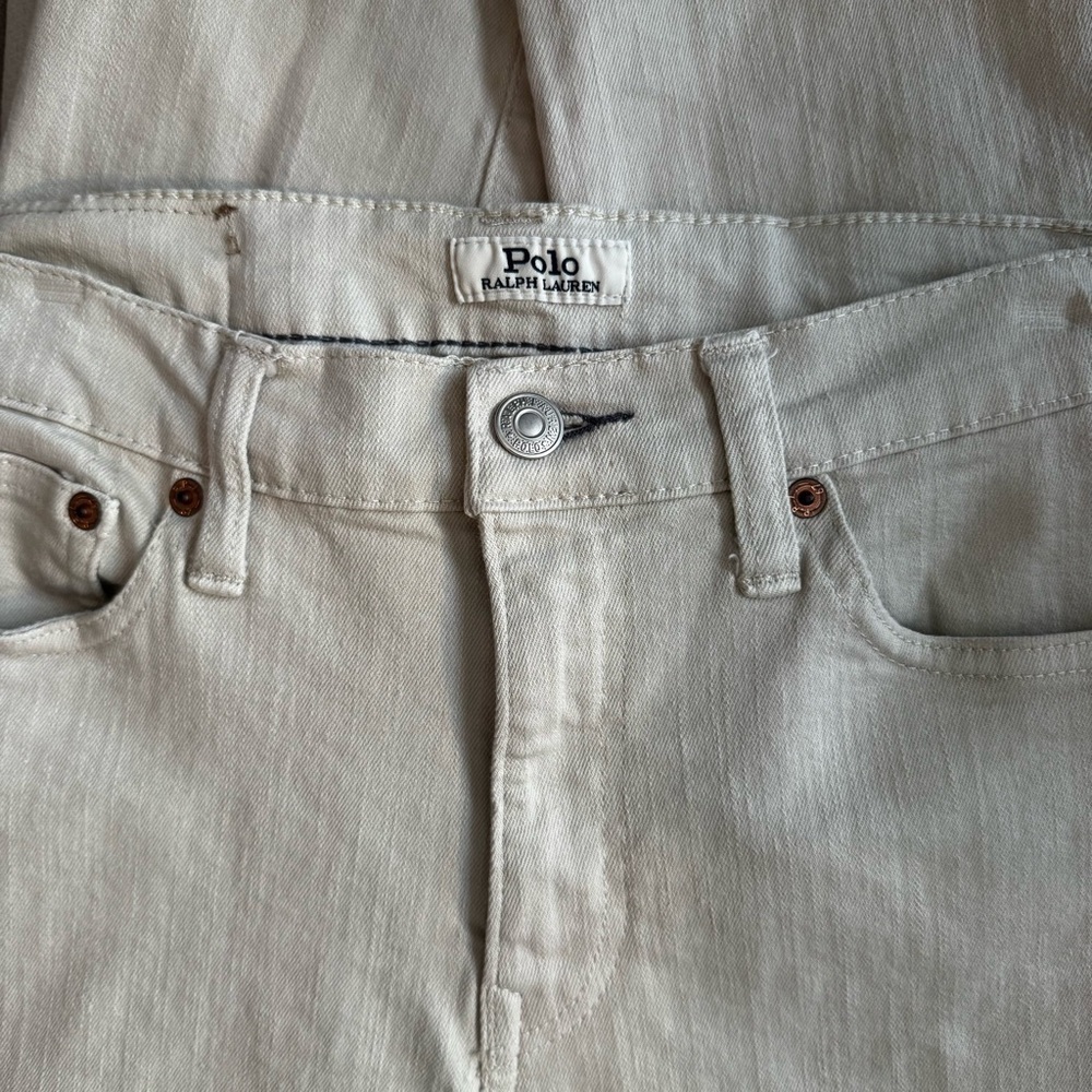 Polo Ralph Lauren Sullivan Slim Cream/Light Beige Denim Jeans - Picture 4 of 16
